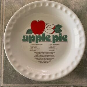 10” apple pie plate with recipe